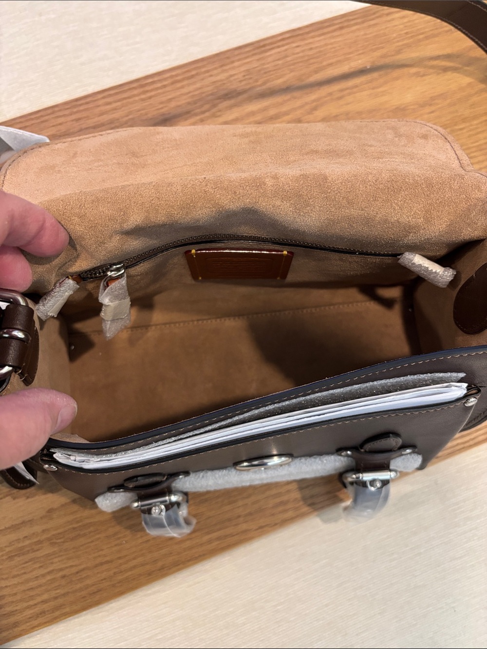 NWT, Coach Western Tabby bag, Dark Brown Leather Shoulder/Crossbody Bag - Picture 5 of 6